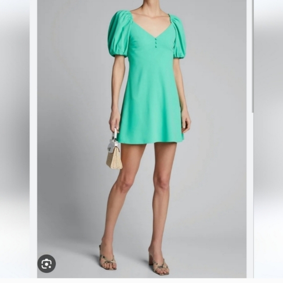 alice + olivia Dana Puff Sleeve Mini Dress Size 4 NWT - Picture 8 of 9